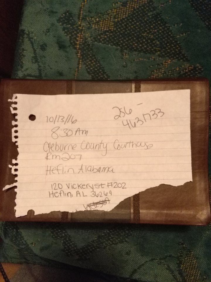 hand written pickup order