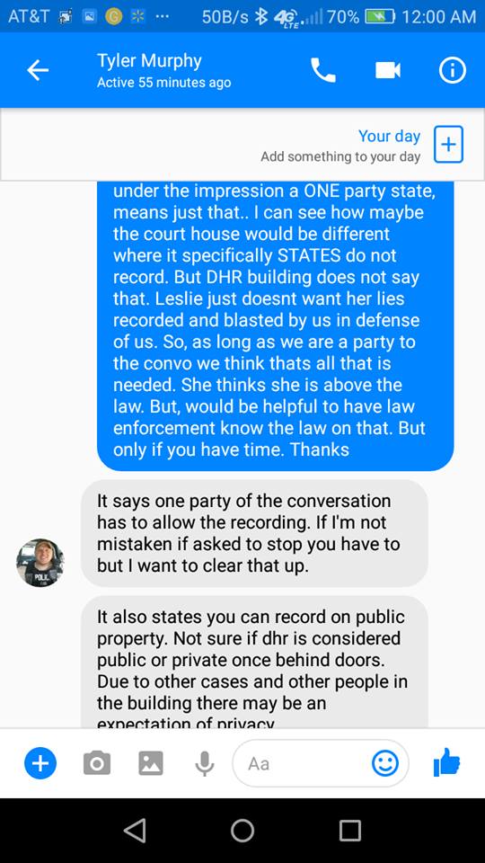 Text msg Anniston PD 15