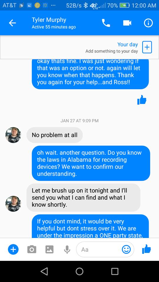 Text msg Anniston PD 16